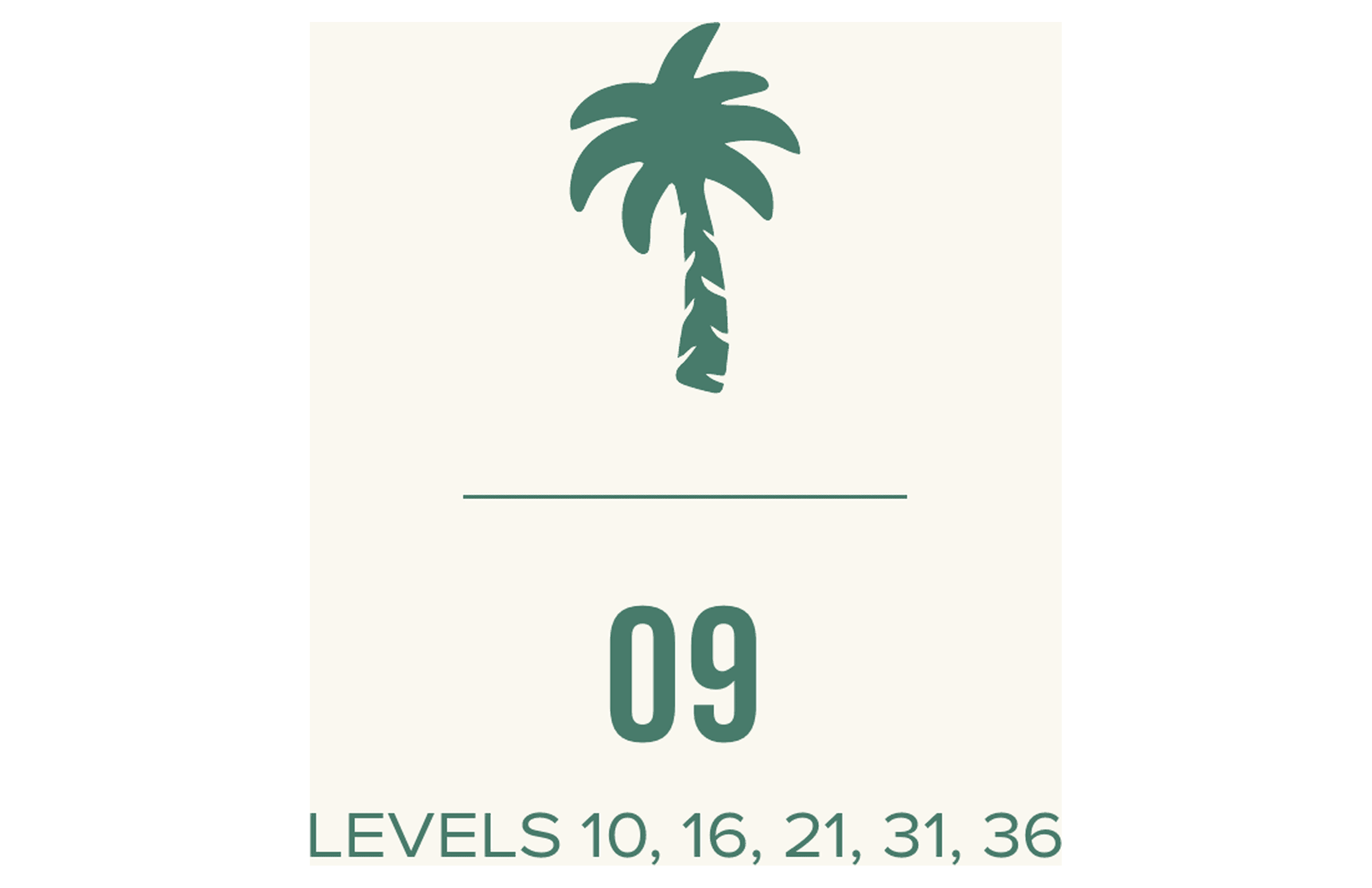 1 Bedroom + Den floor plan — Palm Tree Residences Miami, 602–607 SF