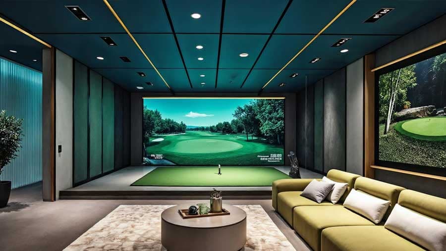 Palm Tree Club golf simulator