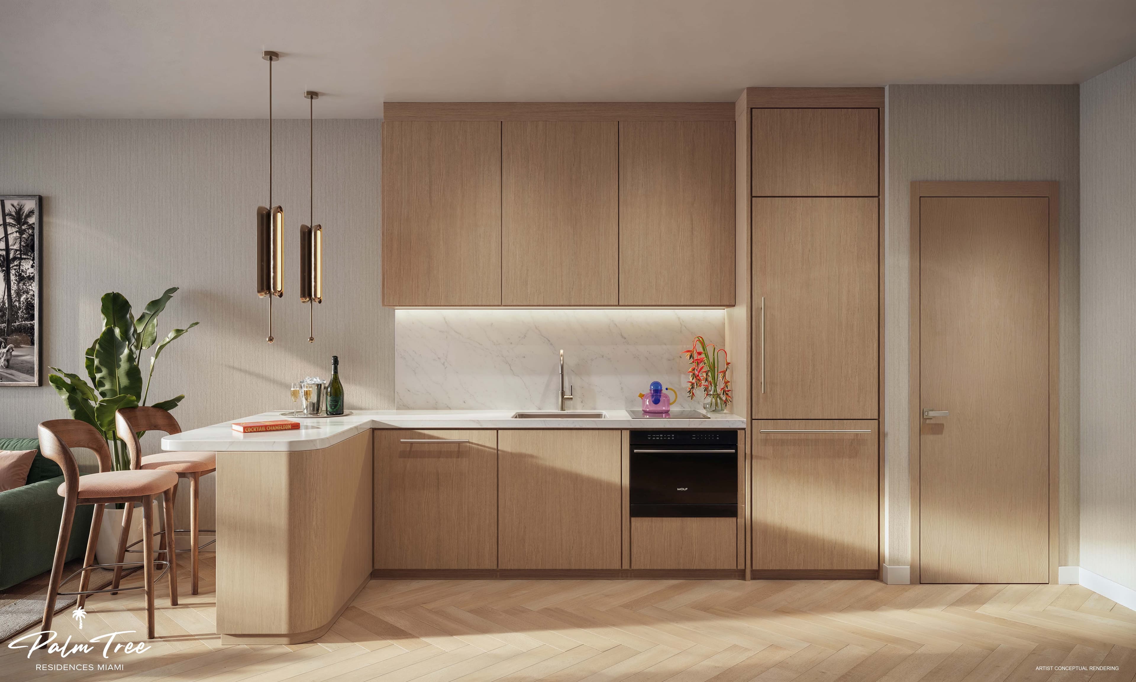 Palm Tree Residences Miami — Italkraft kitchen with Miele appliance package