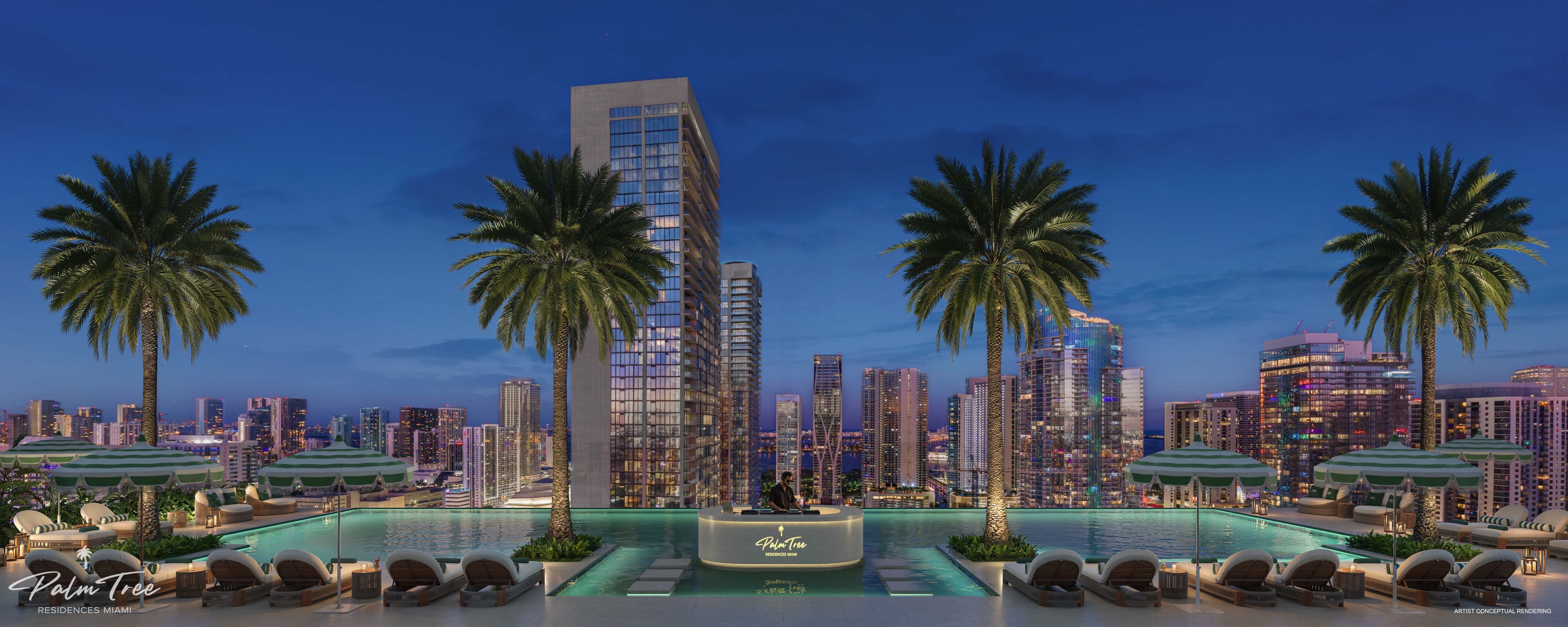 Palm Tree Beach Club rooftop infinity pool